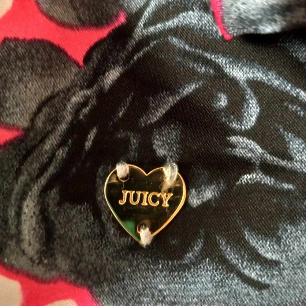 Juicy Couture GUC Girls Midi Dress Size 12 Black & Dark Pink - Picture 6 of 10